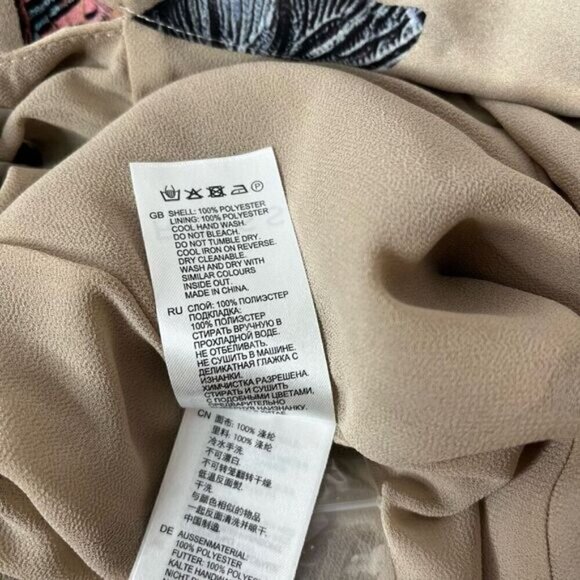 Reiss Women's Size 2 Gail Playsuit Butterfly Pleat Short Romper Tan Pockets NWT - Picture 16 of 16